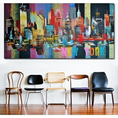 Diamond Painting Landscape Cross Stitch New York City Abstract Painting Diamond Embroidery Full Square DIY Rhinestone Decorative