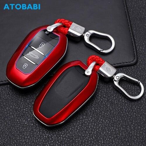 ATOBABI ABS Car Key Cases For Peugeot 3008 308 5008 208 2008 DS DS4 DS5 Citroen C4 B78 Remote Control Fobs Shell Protector Cover