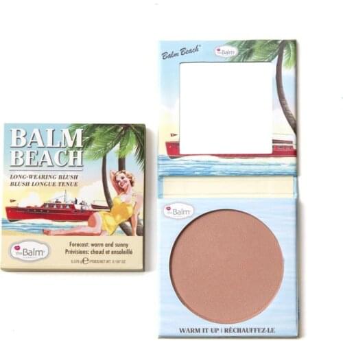 The Balm Beach Blush Shadow Smoky Sun Kissed Glow Rosy Talk-free Pink Peach Nude Face Make-Up