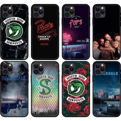 Black tpu case for iphone 5 5s se 2020 6 6s 7 8 plus x 10 XR XS 11 12 mini pro MAX back cover Riverdale
