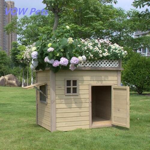 VOW Pets Solid Wood Dog House Dog Kennel Indoor And Outdoor Big Dog Outdoor Balcony Space Utilization High Waterproof Sunscreen