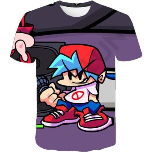 Boy Girl Cartoon Style Music Challenge Game 3D Print Short Sleeve T-Shirt Children Secondary Vowel Tour Adventure Fashion Tees