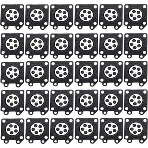 30Pcs Carburetor Parts Chainsaw Carburetor Membrane Pads For Zama Chainsaw Carburetor 2500/3800/4500/5200/5800 Accessories