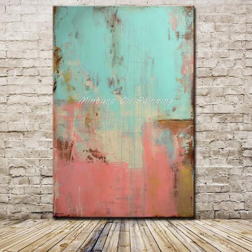 Mintura Art Hand Painted Abstract Oil Painting For Living Room Wall Decoration Modern Wall Art Picture Canvas Paintings No Frame