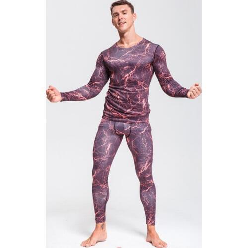 Men Underwear Set thermal underwear Sportswear suit Compression Quick-drying Tights Sport Thermal Underwear