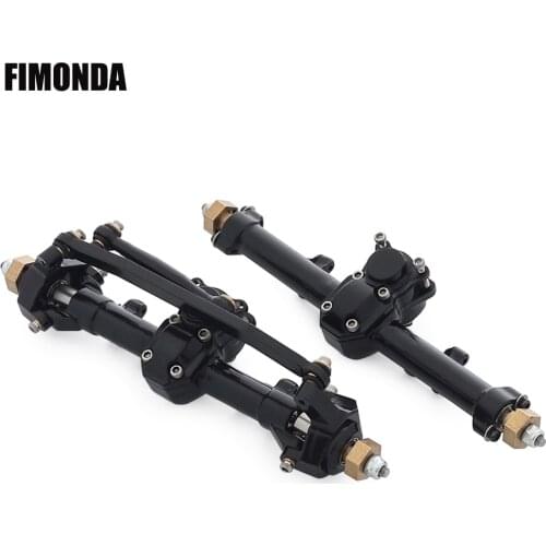 FIMONDA Metal Front and Rear Axle Set Anodized Assembled for 1/24 RC Crawler Axial SCX24 90081 Chevrolet C10 B-17 Truck Upgrade