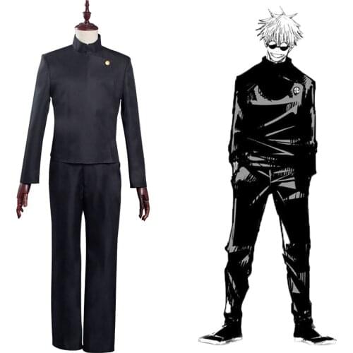 Anime Jujutsu Kaisen Gojo Satoru Cosplay Costume School Uniform Outfits Halloween Carnival Suit