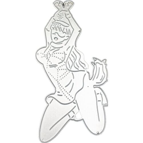 Metal Uniform tied girl paper die cutting dies for Scrapbooking/DIY Easter wedding Halloween Easter card