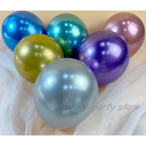 5-18inch Metallic Balloon Chrome Metallic Birthday Balloons wedding baloons Birthday Party Globos Metali Latex Ballon