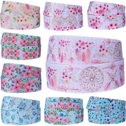 FLRA Ribbon (50yards/lot) Wholesale dream catcher flower grosgrain ribbon