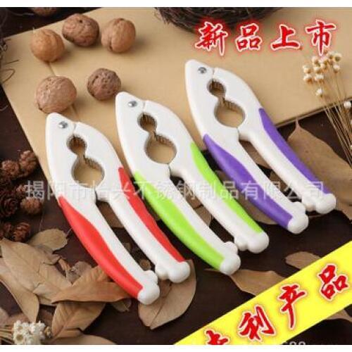Dazzle colour nutcracker Crab pliers clamp nut open GuoQi nuts clip to shark shape handle creative nutcracker