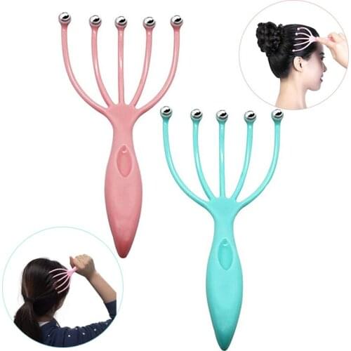 Five-finger Relaxing Massager SPA Scalp and Neck Decompression Massage To Eliminate Fatigue Steel Ball Massager