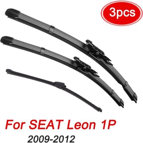 MIDOON Windshield Windscreen Wiper Blades For SEAT Leon 1P Front Rear Wiper Set 2009 2010 2011 2012 26"26"11"