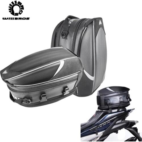 Waterproof Tail Bags Motorcycle Back Seat Bag Durable Rear Seat Bag High Capacity Luggage Motocross Saddle 16-22L
