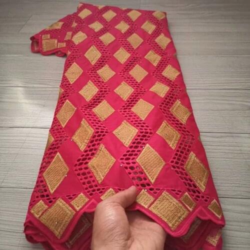 High Quality Swiss Voile Lace Fabric In Switzerland African 100% Cotton Cloth 5Yards Nigerian Embroidery Material For DressYC18