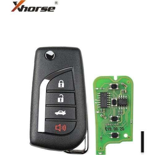 Xhorse XKTO10EN Wire Remote Key For Toyota Flip 4 Buttons English Version For VVDI KEY TOOL VVDI MINI KEY TOOL VVDI2 10pcs/lot