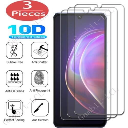 3Pcs Protection Glass For Vivo S10 Pro S7t S9 S9e V21 V21e 4G 5G X60 Global X60t Y12A Y12G Tempered Screen Protective Cover Film