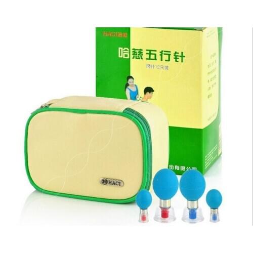 Factory Sale Chinese HACI Suction Cupping Silver-Plated Magnetic Suction Cupping Set - 18 Cups Cupping Therapy