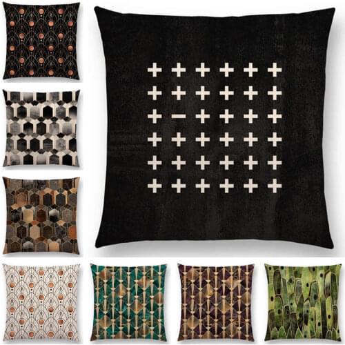 Hot Sale Exotic Prints Gorgeous Geometric Pattern Beautiful Elegant Stripes Pretty Texture Cushion Cover Sofa Throw Pillow Case