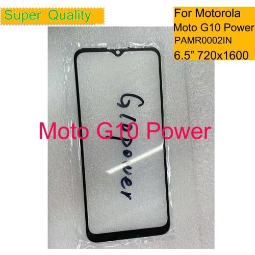10Pcs/Lot For Motorola Moto G10 Power Touch Screen Front Outer Glass Panel Lens For Moto G10 Power PAMR0002IN LCD Front With OCA