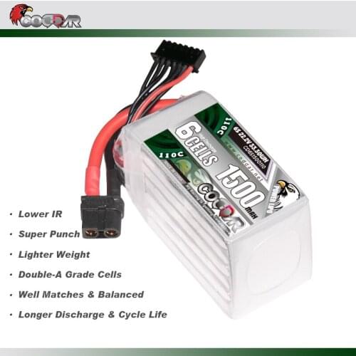 2PCS CODDAR 6S 1500mAh 22.2V 110C Lipo Battery With XT60 Plug For RC Helicopter Quadcopter Beta Racing FPV Drone Parts