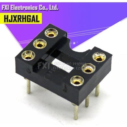 20pcs Round Hole 6 Pins 2.54MM DIP DIP6 IC Sockets Adaptor Solder Type IC Connector new