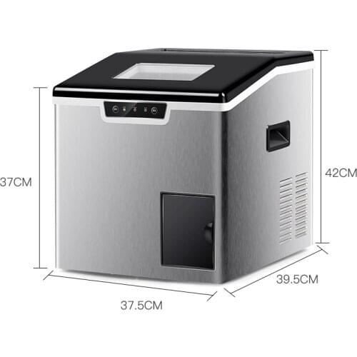 40KG/24H Commercial Automatic Ice Cube Maker Portable Household Electric Machine 220V