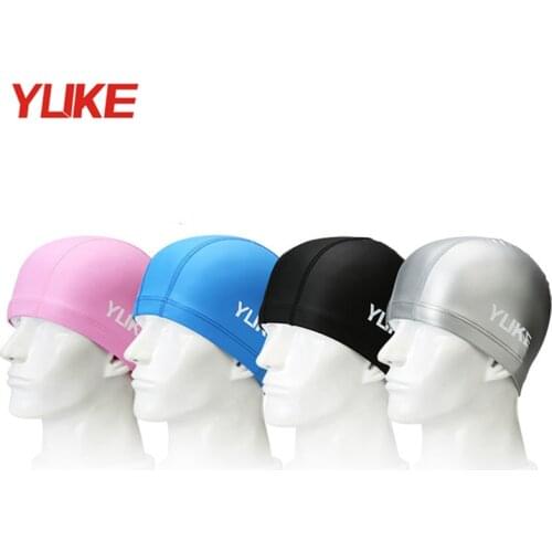 Adult Swimming Accessories PU Swim Pool Hat 2021 Men Women Ear Protection Non-slip Professional Swimming Cap YK21620