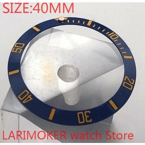 BLIGER 2021 brand new high-quality 40mm drak blue rotating glass bezel, suitable for 43mm mens watch with automatic winding