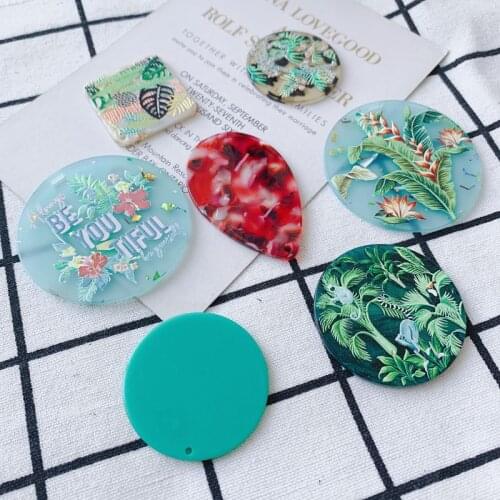 DIY Jewelry Accessories Fresh Green Plants Flowers Tree Pendant Pendant Material