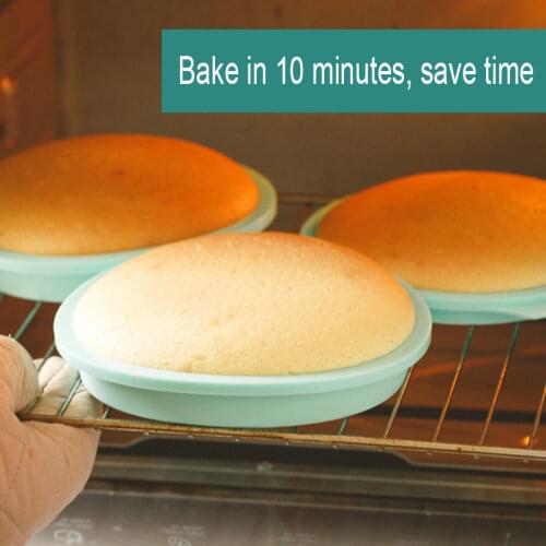 6/8 Inch Platinum Non-Stick Silicone Rainbow Cake Mold Round Cake Baking Bakeware Set Pizza Mold Cake Fondant Decoration Tools