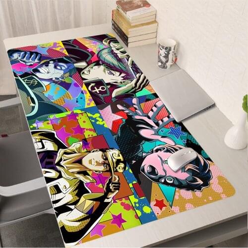 Anime Mouse Pad Speed Keyboard Gaming Mat for Pc Gamer Full Table Mat Computer Mausepad JoJo Bizarre Adventure Mousepad Desk Mat