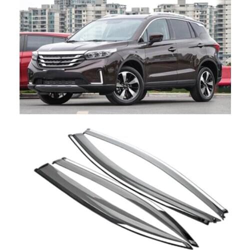 Side Window Visor For Trumpchi GS4 2015 2016 2017 2018 2019 4pcs Window Rain Guards Weathershilds Sun Rain Deflector