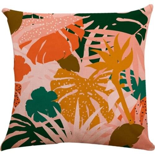 Cotton Linen Square Throw Pillow Covers Decorative Pillow Case Linen Sofa Pillow 18 x 18 Inch