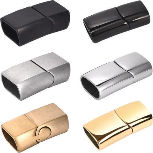 2pcs Stainless Steel Magnetic Clasps Charms Connector Buckle For Diy Leather Bracelets Rope Jewelry Making Findings Accessories