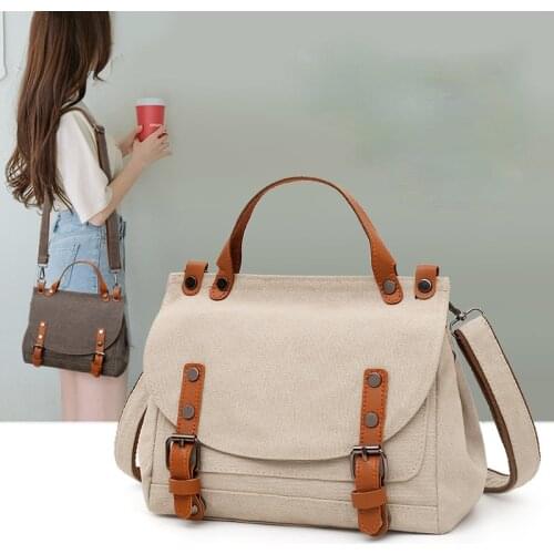 New Fashion Womens Bag Canvas Handbag Retro Messenger Bags Women Handbags Purse Female Shoulder Cloth Bag Woman Messenger Bag