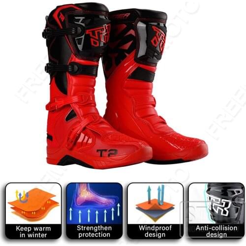 NEW Motocross Boots Professional Motorcycle Enduro Racing Motocross Off-road Bottas Motorcycle Motorboat Shoes Racing Boots