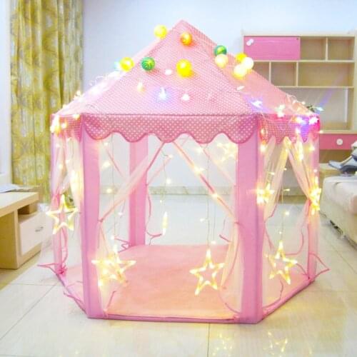 Play Tent Hexagonal Childrens Tent Play house Toy House Portable Foldable Ball Pool Dream Castle House