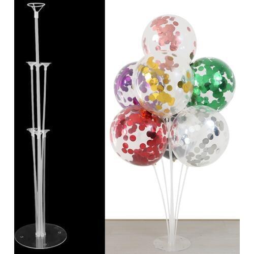 7 tube balloon stand birthday balloons arch stick holder wedding decor baloon globos birthday party decorations kids Toy ballon