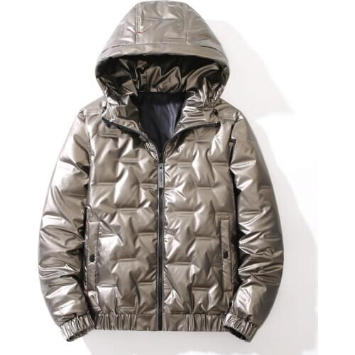 2020 new Winter hot style glossy white duck down short down jacket winter men women down jacket couple Hooded jacket Parka