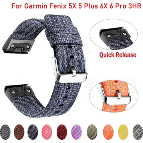 22 26mm Nylon Smart Watch Band Wrist Straps For Garmin Fenix 6 6X Pro 5X 5 3 HR Forerunner 935 945 Quick Release Bracelet Correa