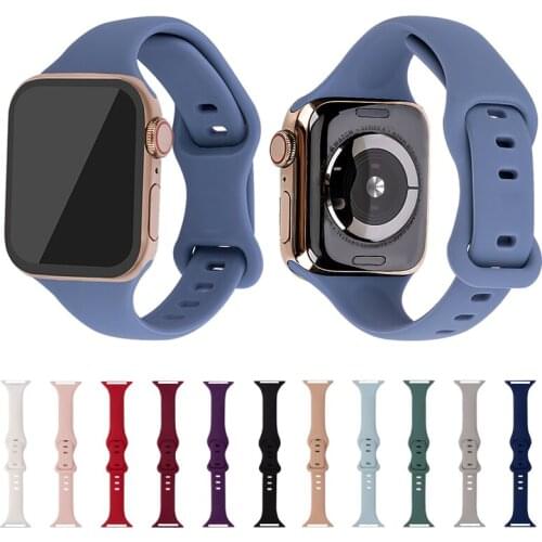 Silicone Strap for Apple Watch Band 44mm 40mm 38mm 42mm Smartwatch Rubber Sports Watchband Belt Bracelet for IWatch 2 3 4 5 6 SE