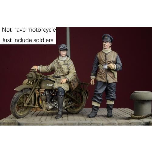 Assembly Unpainted Scale 1/35 ancient Rider Officer soldiers Historical toy Resin Model Miniature Kit