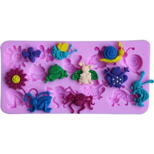 DIY Stereo Insect Flip Silicone Mold Cake Mold G089