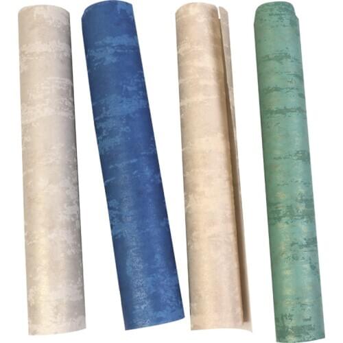 Nordic style blue green wallpaper modern simple solid color bedroom living room diatomite background wall wallpaper