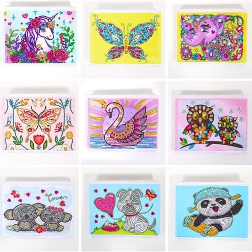 Diamond Painting Cartoon Animal Storage Boxes Storage Bag Special Shaped Drill Kit Folding Box Rhinestones Art Home Decoration