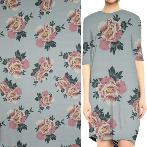 Special pure rayon cotton fabric big floral print very soft 180g/meter,RCT001