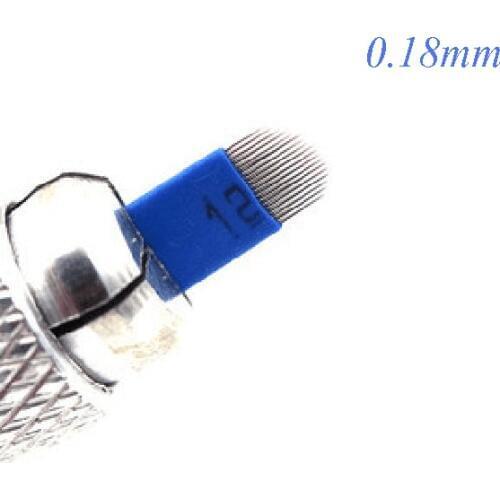 0.18mm Tattoo Needle Laminas Para Tebori 18 U Microblading Needles for Permanent Makeup Eyebrow Lip Blades Manual Pen Embroide