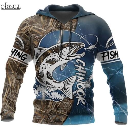 HX Newest Popular Animal Chinook Fishing Hoodie Men Women 3D Print Fashion Harajuku Casual Hoodies Tracksuit Drop Shipping