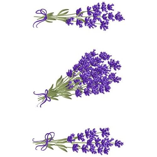 Purple Lavender Leaf Bow Waterproof Temporary Tattoos for Girl Women Arm Clavicle Tatoo Sticker Watercolor Plants Tattoo Paper